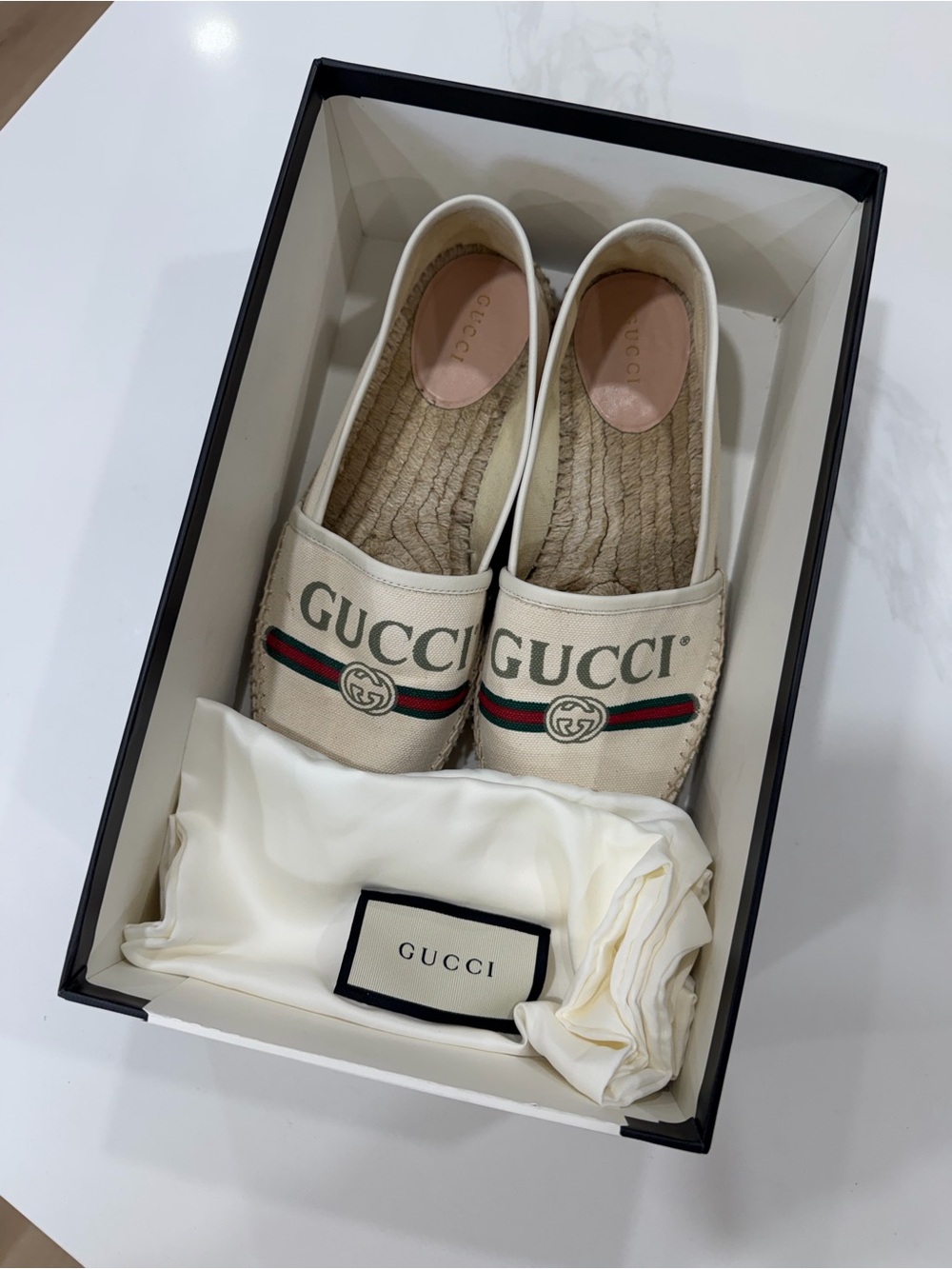 Gucci Cream Canvas Espadrille - Picture 10 of 10